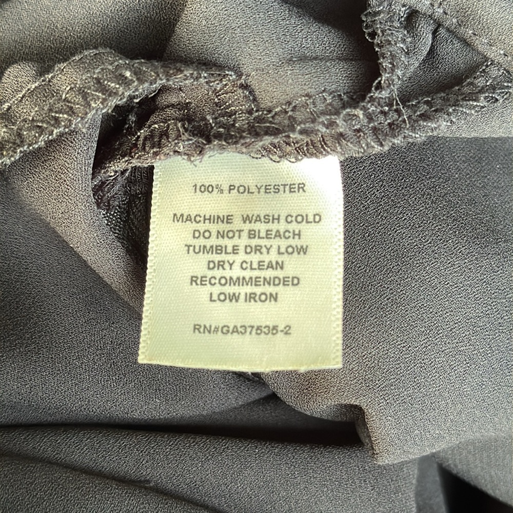 Monteau black high rise tie waist chiffon pocket shorts size medium - Picture 8 of 8